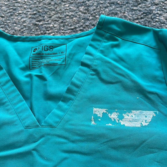 Figs Casma teal scrub top - Picture 3 of 5